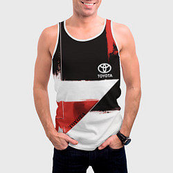 Майка-безрукавка мужская Toyota логотип, цвет: 3D-белый — фото 2