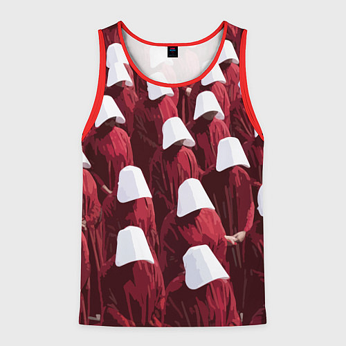 Мужская майка без рукавов Рассказ служанки паттерн / 3D-Красный – фото 1
