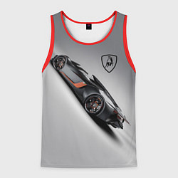 Майка-безрукавка мужская Lamborghini - racing car, цвет: 3D-красный