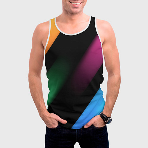 Мужская майка без рукавов Multicoloured / 3D-Белый – фото 3