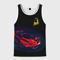 Майка-безрукавка мужская Lamborghini Diverso - motorsport, цвет: 3D-белый