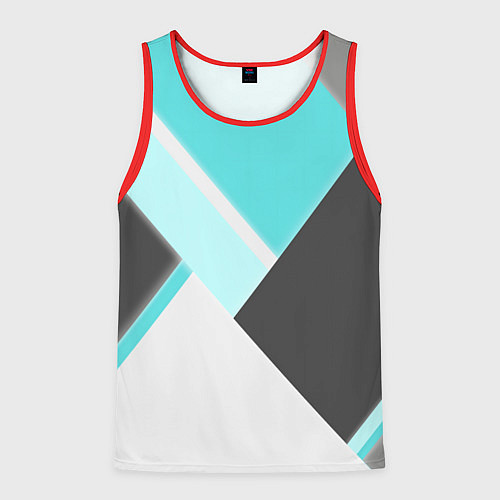 Мужская майка без рукавов Color black blue / 3D-Красный – фото 1