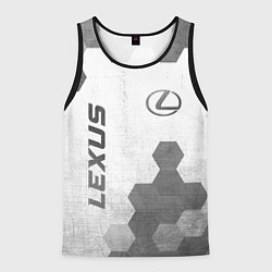 Мужская майка без рукавов Lexus - white gradient вертикально