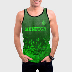 Майка-безрукавка мужская Benfica - green gradient посередине, цвет: 3D-черный — фото 2