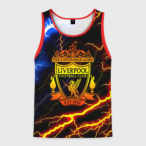 Мужская майка без рукавов Liverpool storm / 3D-Красный – фото 1