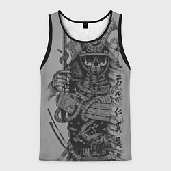 Майка-безрукавка мужская Мертвый самурай призрак, цвет: 3D-черный