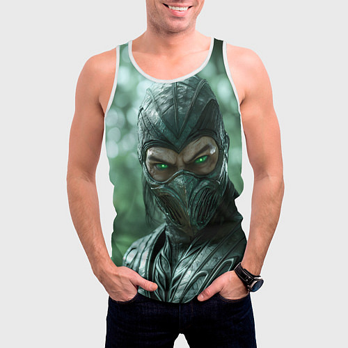 Мужская майка без рукавов Reptile Moral Kombat / 3D-Белый – фото 3