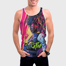 Майка-безрукавка мужская Fragpunk serket, цвет: 3D-белый — фото 2