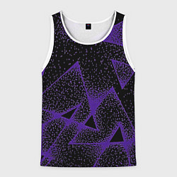 Майка-безрукавка мужская The triangle is purple, цвет: 3D-белый