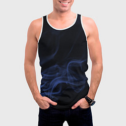 Майка-безрукавка мужская Color smoke blue, цвет: 3D-белый — фото 2