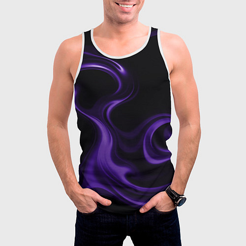 Мужская майка без рукавов The color is purple / 3D-Белый – фото 3