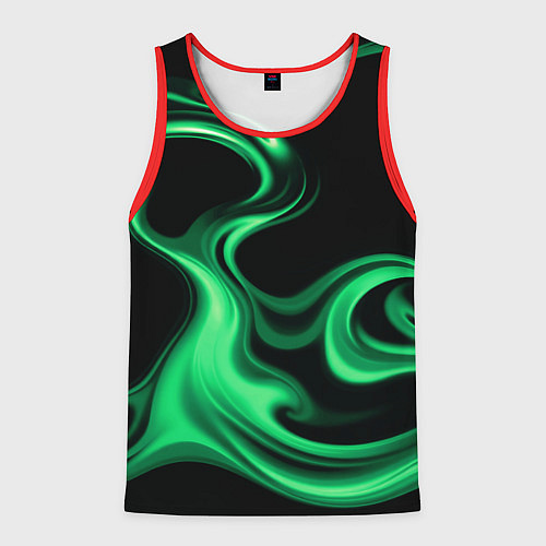 Мужская майка без рукавов Color green smoke / 3D-Красный – фото 1