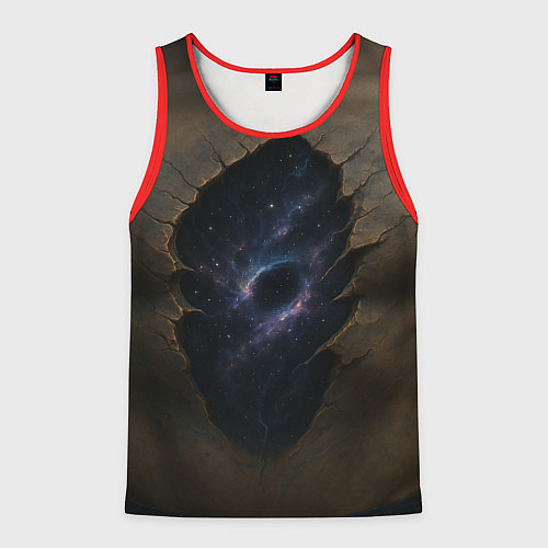Мужская майка без рукавов Астральный разлом / 3D-Красный – фото 1