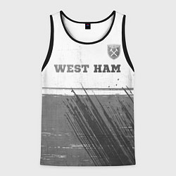 Майка-безрукавка мужская West Ham - white gradient посередине, цвет: 3D-черный
