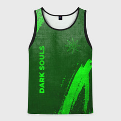 Майка-безрукавка мужская Dark Souls - green gradient вертикально, цвет: 3D-черный