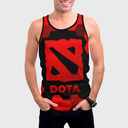 Майка-безрукавка мужская Dota - red gradient, цвет: 3D-черный — фото 2