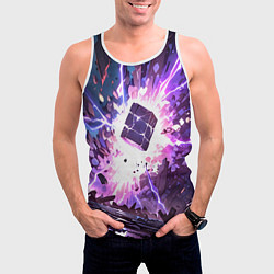 Майка-безрукавка мужская Магический куб, цвет: 3D-белый — фото 2