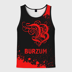 Майка-безрукавка мужская Burzum - red gradient, цвет: 3D-черный