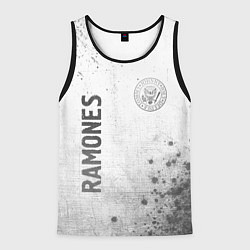 Майка-безрукавка мужская Ramones - white gradient вертикально, цвет: 3D-черный
