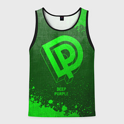 Майка-безрукавка мужская Deep Purple - green gradient, цвет: 3D-черный