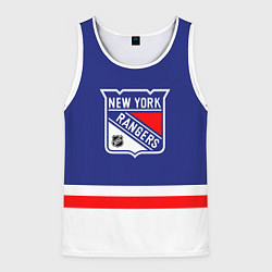 Майка-безрукавка мужская Нью Йорк Рейнджерс хоккей, цвет: 3D-белый