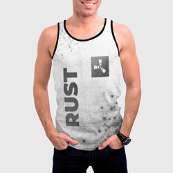 Майка-безрукавка мужская Rust - white gradient вертикально, цвет: 3D-черный — фото 2