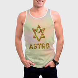 Майка-безрукавка мужская Логотип Astro цветочный, цвет: 3D-белый — фото 2