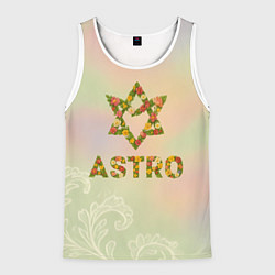 Майка-безрукавка мужская Логотип Astro цветочный, цвет: 3D-белый