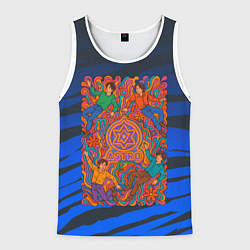 Майка-безрукавка мужская Astro психоделика, цвет: 3D-белый