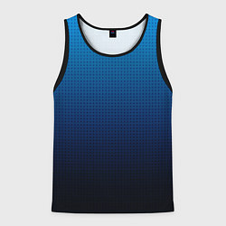 Майка-безрукавка мужская Из голубого в чёрный градиент с точками, цвет: 3D-черный