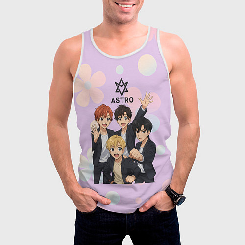 Мужская майка без рукавов Astro anime / 3D-Белый – фото 3