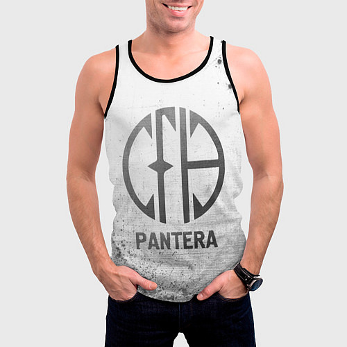 Мужская майка без рукавов Pantera - white gradient / 3D-Черный – фото 3