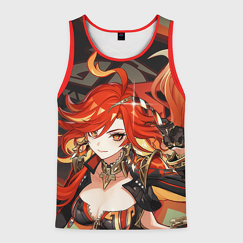 Мужская майка без рукавов Mavuika Genshin Impact / 3D-Красный – фото 1