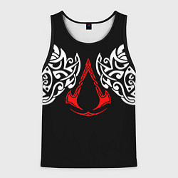 Майка-безрукавка мужская Силуэт ворона - Aссасинс Крид, цвет: 3D-черный