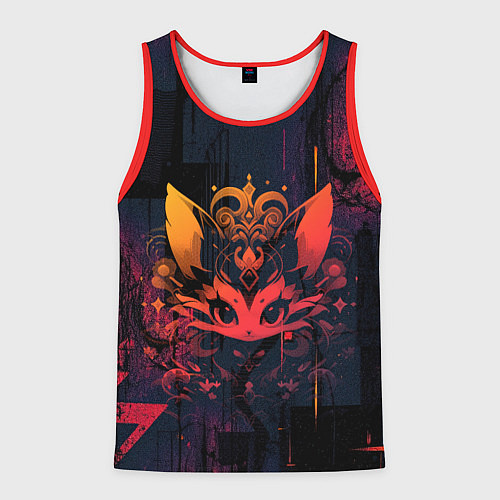 Мужская майка без рукавов Магический лисёнок / 3D-Красный – фото 1