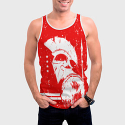 Майка-безрукавка мужская Спартак - воин спарты, цвет: 3D-белый — фото 2