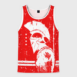 Майка-безрукавка мужская Спартак - воин спарты, цвет: 3D-белый