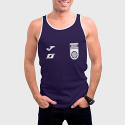 Майка-безрукавка мужская Фк Уфа - сплошной фиолетовый цвет, цвет: 3D-белый — фото 2