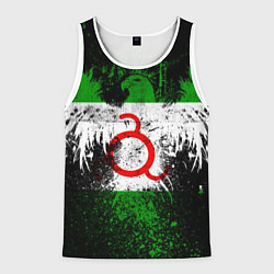 Майка-безрукавка мужская Ингушетия, цвет: 3D-белый