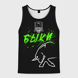 Майка-безрукавка мужская ФК Краснодар - быки, цвет: 3D-черный