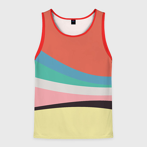 Мужская майка без рукавов Спектр июнь / 3D-Красный – фото 1