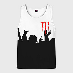 Майка-безрукавка мужская Monster energy rock black, цвет: 3D-белый