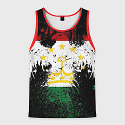 Майка-безрукавка мужская Таджикистан, цвет: 3D-красный