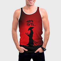 Майка-безрукавка мужская Самурай на пути, цвет: 3D-белый — фото 2