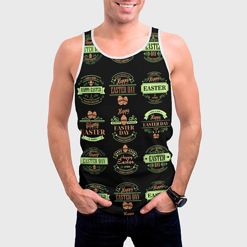 Мужская майка без рукавов Easter holidays / 3D-Белый – фото 3