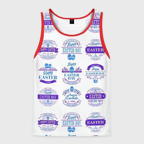 Мужская майка без рукавов Easter holidays / 3D-Красный – фото 1