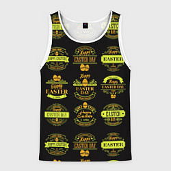 Майка-безрукавка мужская Easter holidays, цвет: 3D-белый