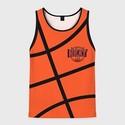 Майка-безрукавка мужская Майами Хит - баскетболная разметка, цвет: 3D-черный