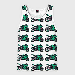 Мужская майка без рукавов Motorcycle turquoise