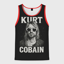 Майка-безрукавка мужская Курт Кобейн - гранж-арт, цвет: 3D-красный